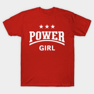 Power Girl (Youngster / Gal / Daughter / White) T-Shirt